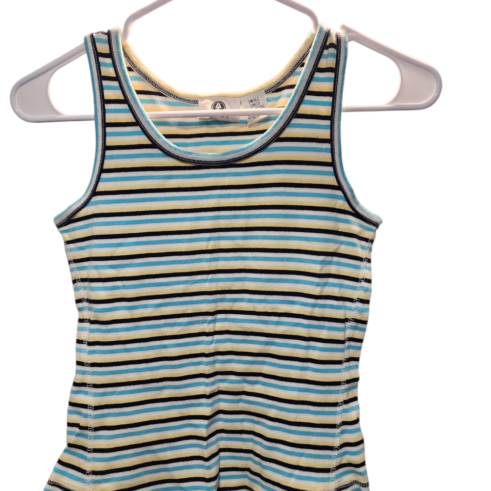 Arizona Jean Company Multicolor Striped Tank Top Vintage